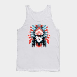 Ancien Aztec Warrior Mystical Abstract Tank Top